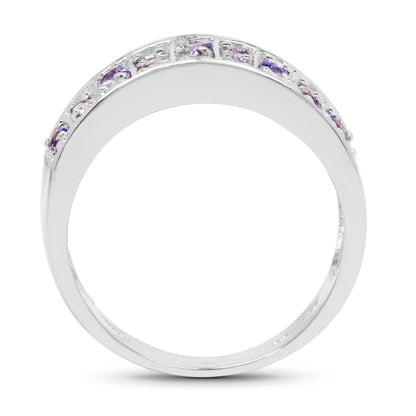 1.23 Carat Genuine Tanzanite .925 Sterling Silver Ring by Bids.com