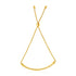 14k Yellow Gold Smooth Curved Bar and Lariat Style Bracelet by Bids.com