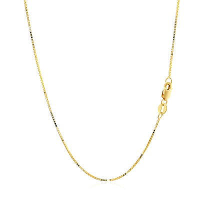 14k Yellow Gold Classic Box Chain 0.7mm by Bids.com