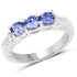1.11 Carat Genuine Tanzanite .925 Sterling Silver Ring by Bids.com
