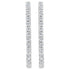 14K White Gold 2.0 Cttw Round Brilliant Cut Diamond Oblong Hinged Leverback Hoop Earrings (I-J Color, I1-I2 Clarity) by Bids.com