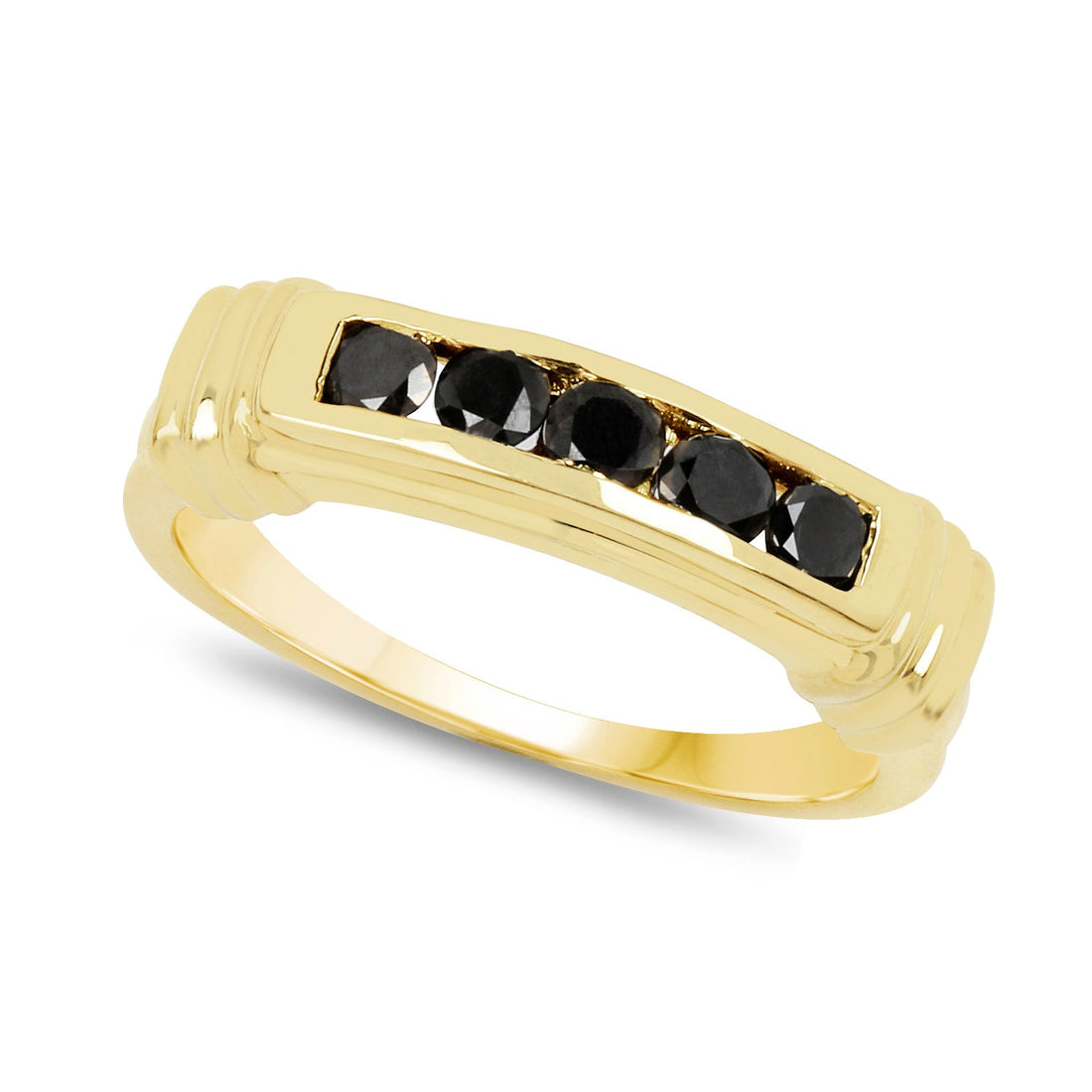 0.50 Carat Genuine Black Diamond .925 Sterling Silver Ring by Bids.com