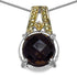 3.16 Carat Genuine Smoky Quartz, Yellow Diamond & White Diamond .925 Sterling Silver Pendant by Bids.com