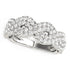Diamond Studded Interlocking Waves Ring in 14k White Gold (5/8 cttw) by Bids.com