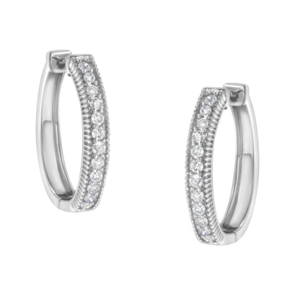 10KT White Gold Diamond Hoop Earring (1.00 cttw, H-I Color, I1-I2 Clarity) by Bids.com