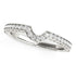 14k White Gold Prong Set Curved Wedding Band (1/8 cttw) by Bids.com