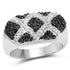 0.61 Carat Genuine Blue Diamond and White Diamond .925 Sterling Silver Ring by Bids.com