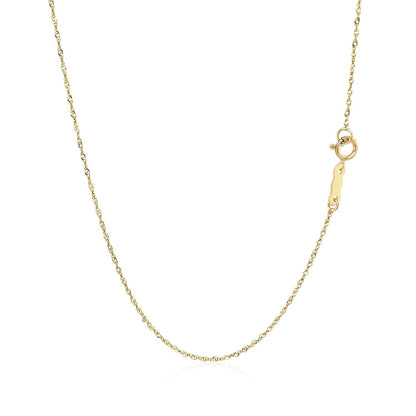 14k Yellow Gold Singapore Chain 0.8mm by Bids.com