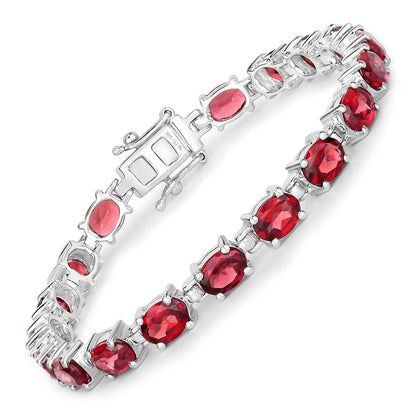 15.30 Carat Genuine Garnet .925 Sterling Silver Bracelet by Bids.com