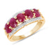 14K Yellow Gold Plated 1.90 Carat Genuine Ruby .925 Sterling Silver Ring by Bids.com