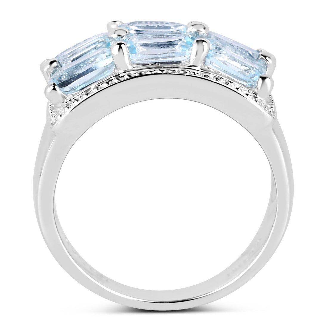 3.60 Carat Genuine Blue Topaz .925 Sterling Silver Ring by Bids.com