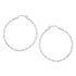 Sterling Silver Rhodium Plated Large Faceted Style Hoop Earrings by Bids.com