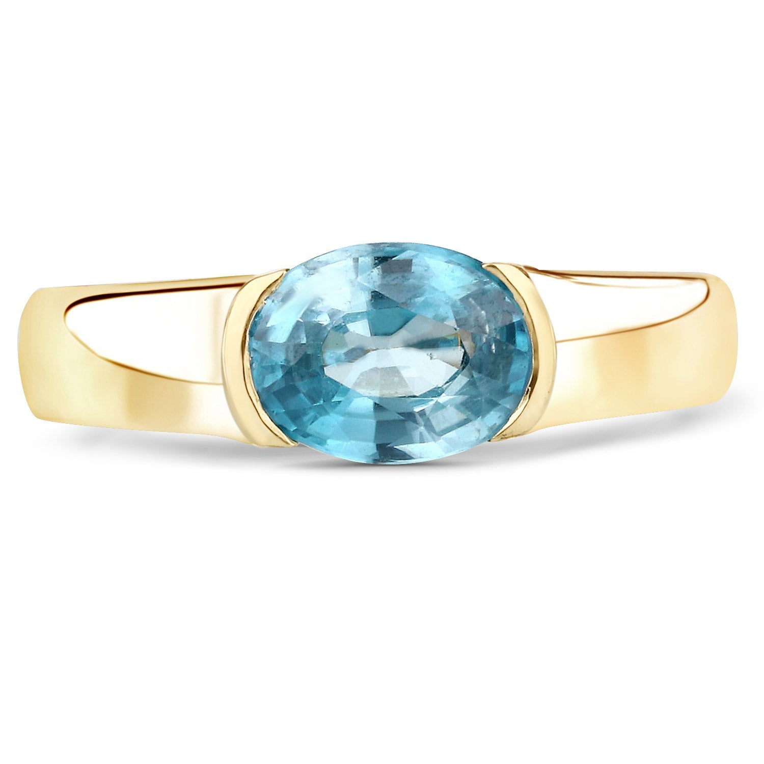 2.00 Carat Genuine Blue Zircon .925 Sterling Silver Ring by Bids.com