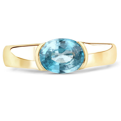 2.00 Carat Genuine Blue Zircon .925 Sterling Silver Ring by Bids.com