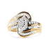10K Yellow Gold 1/2 Cttw Diamond Pear Cluster and Swirl Ring (H-I Color, I1-I2 Clarity) - Ring Size 7 by Bids.com