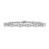 14K White Gold 1.0 Cttw Invisible Set Princess Diamond Alternating Link Tennis Bracelet (I-J Color, I1-I2 Clarity) - 7.25" by Bids.com