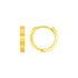 14k Yellow Gold Petite Round Hoop Earrings with Straight Texture by Bids.com