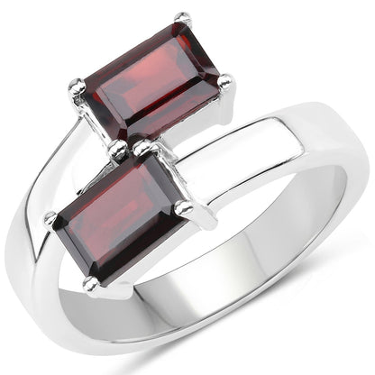 2.40 Carat Genuine Garnet .925 Sterling Silver Ring by Bids.com