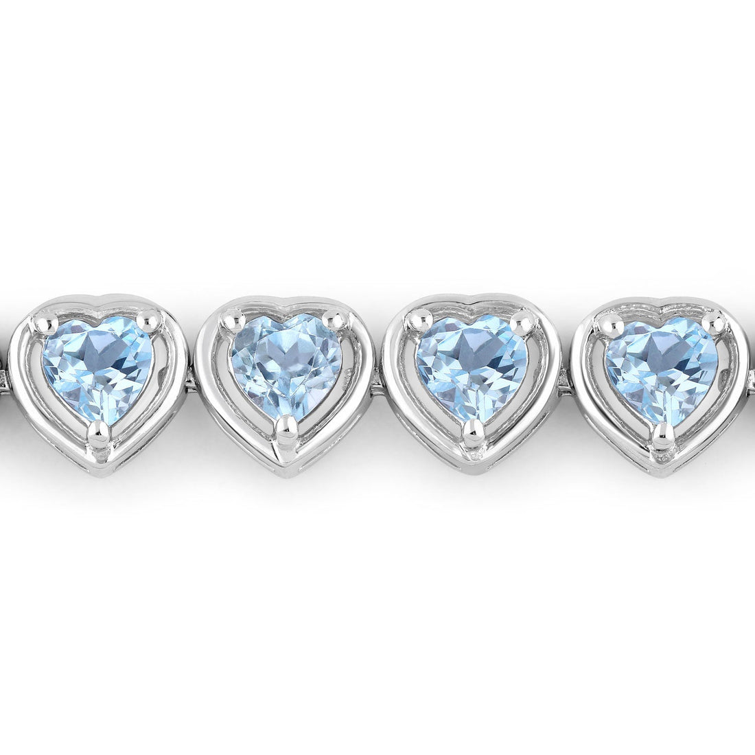 10.50 Carat Genuine Blue Topaz .925 Sterling Silver Bracelet - DestGlow
