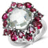 8.61 Carat Genuine Green Amethyst & Rhodolite .925 Sterling Silver Ring by Bids.com