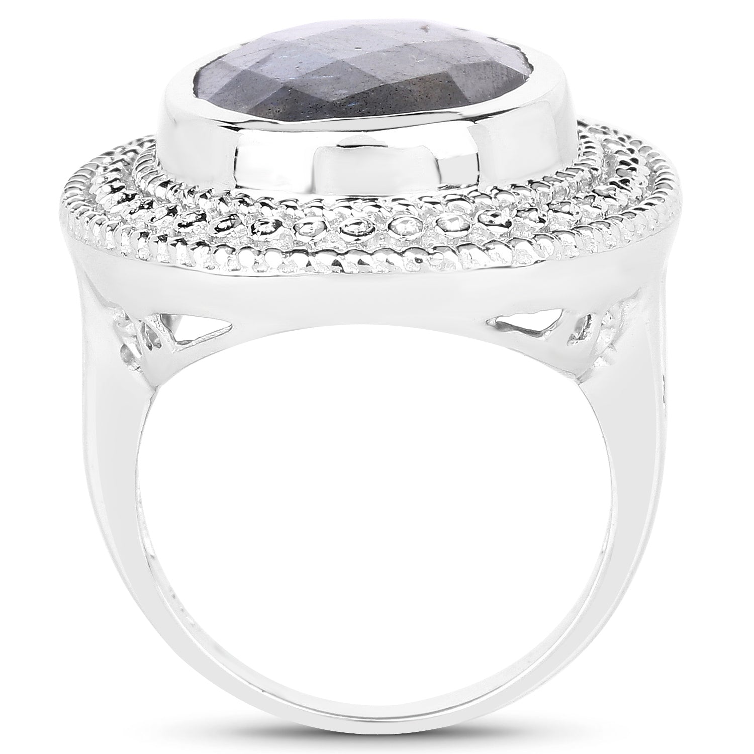 7.00 Carat Genuine Labradorite .925 Sterling Silver Ring by Bids.com