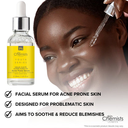 Acne Prone Serum Salicylic Acid 2%, Centella Asistica 3% 30ml by skinChemists US