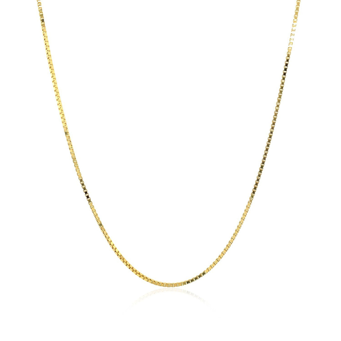 18k Yellow Gold Box Chain 0.8mm by Bids.com