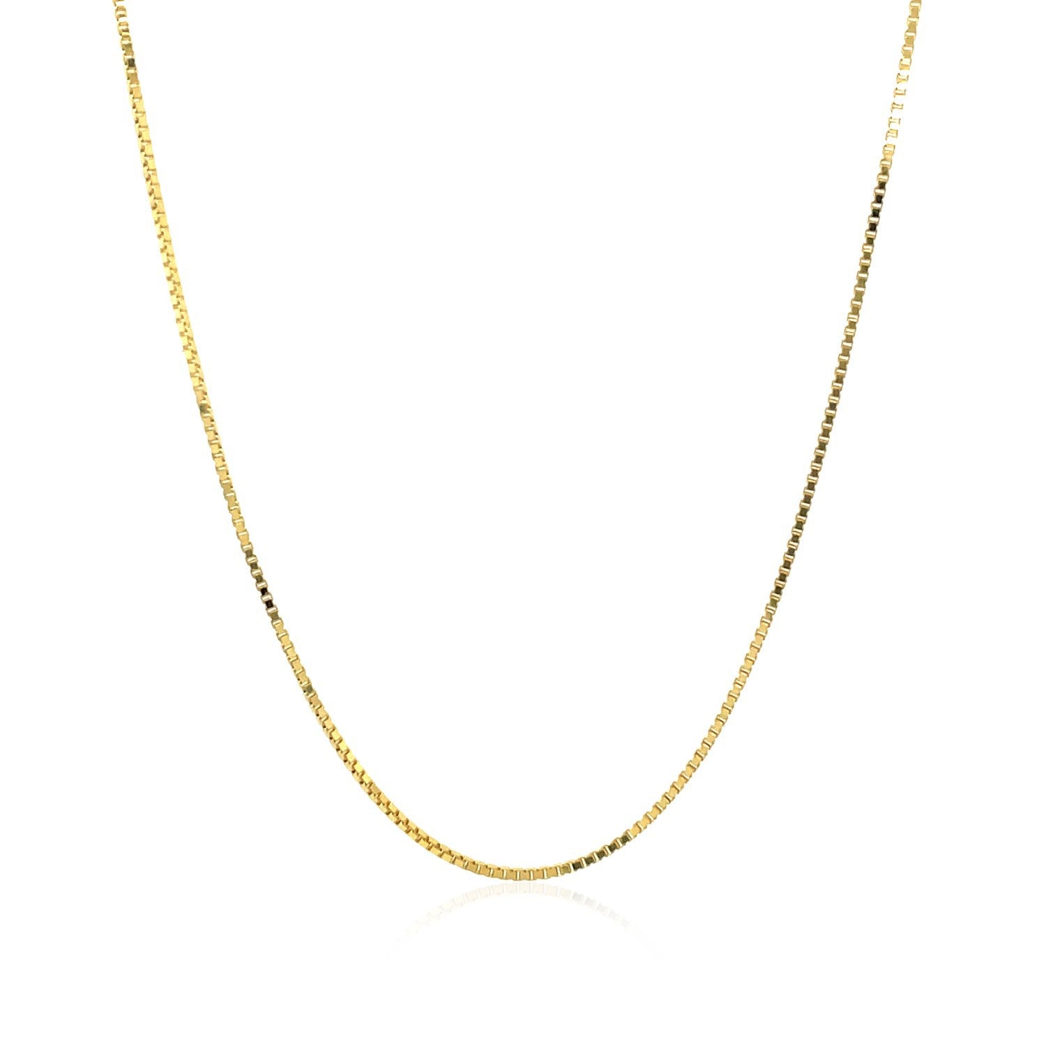 18k Yellow Gold Box Chain 0.8mm by Bids.com