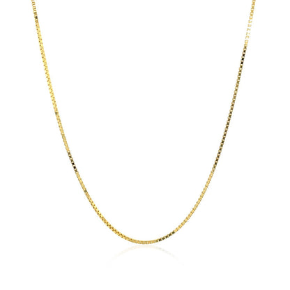 18k Yellow Gold Box Chain 0.8mm by Bids.com