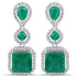 7.85 Carat Dyed Emerald .925 Sterling Silver Earrings  DestGlow