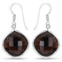 22.80 Carat Genuine Smoky Quartz .925 Sterling Silver Earrings by Bids.com