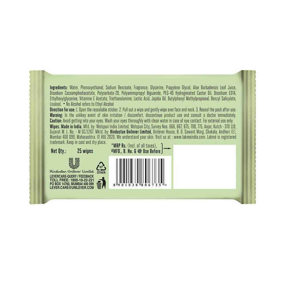 Lakme 9to5 Natural Aloe Cleansing Wipes