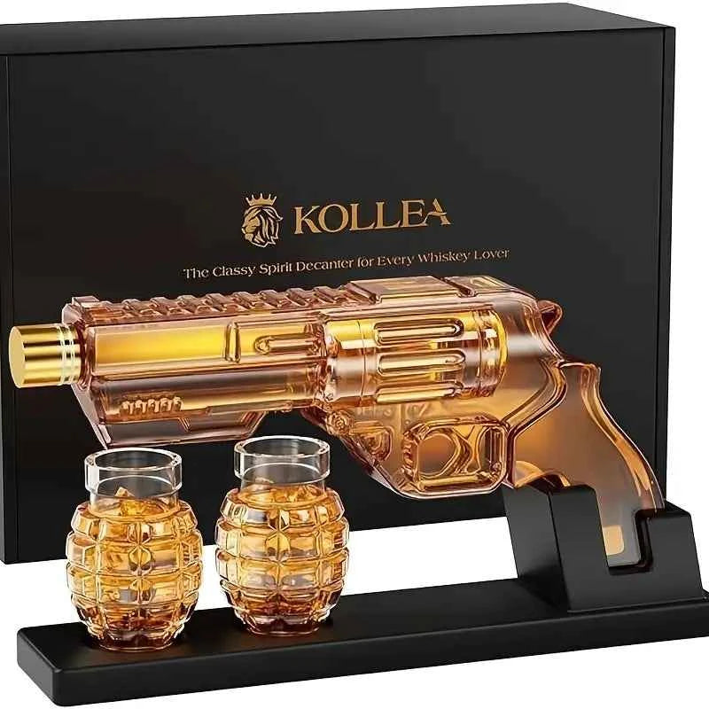 Magnum Revolver Whiskey Decanter Set