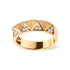 14K Yellow Gold 1/4 Cttw White Diamond Pyramid Band Ring (G-H Color, SI1-SI2 Clarity)- Size 7 by Bids.com