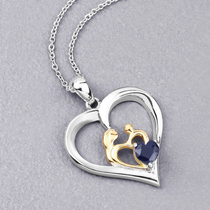 0.50 Carat Genuine Blue Sapphire .925 Sterling Silver Pendant by Bids.com