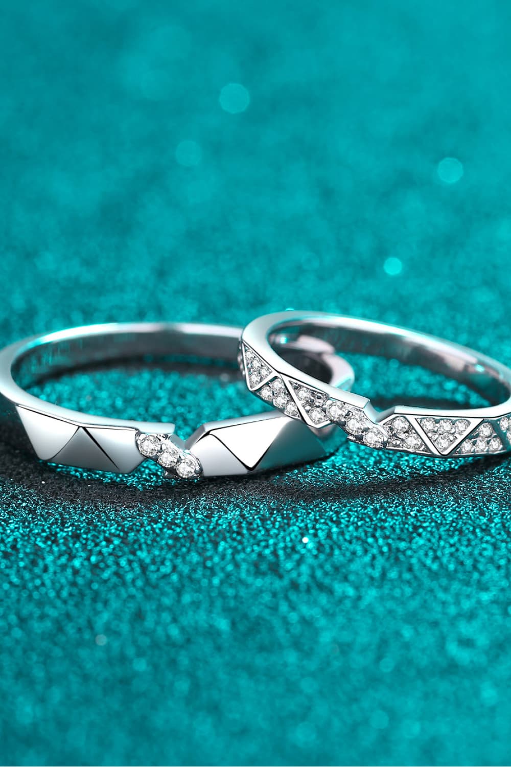 Sparkala™ Minimalist Rhodium-Plated Ring Set by Sparkala