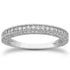 14k White Gold Fancy Pave Diamond Milgrain Textured Wedding Ring Band by Bids.com