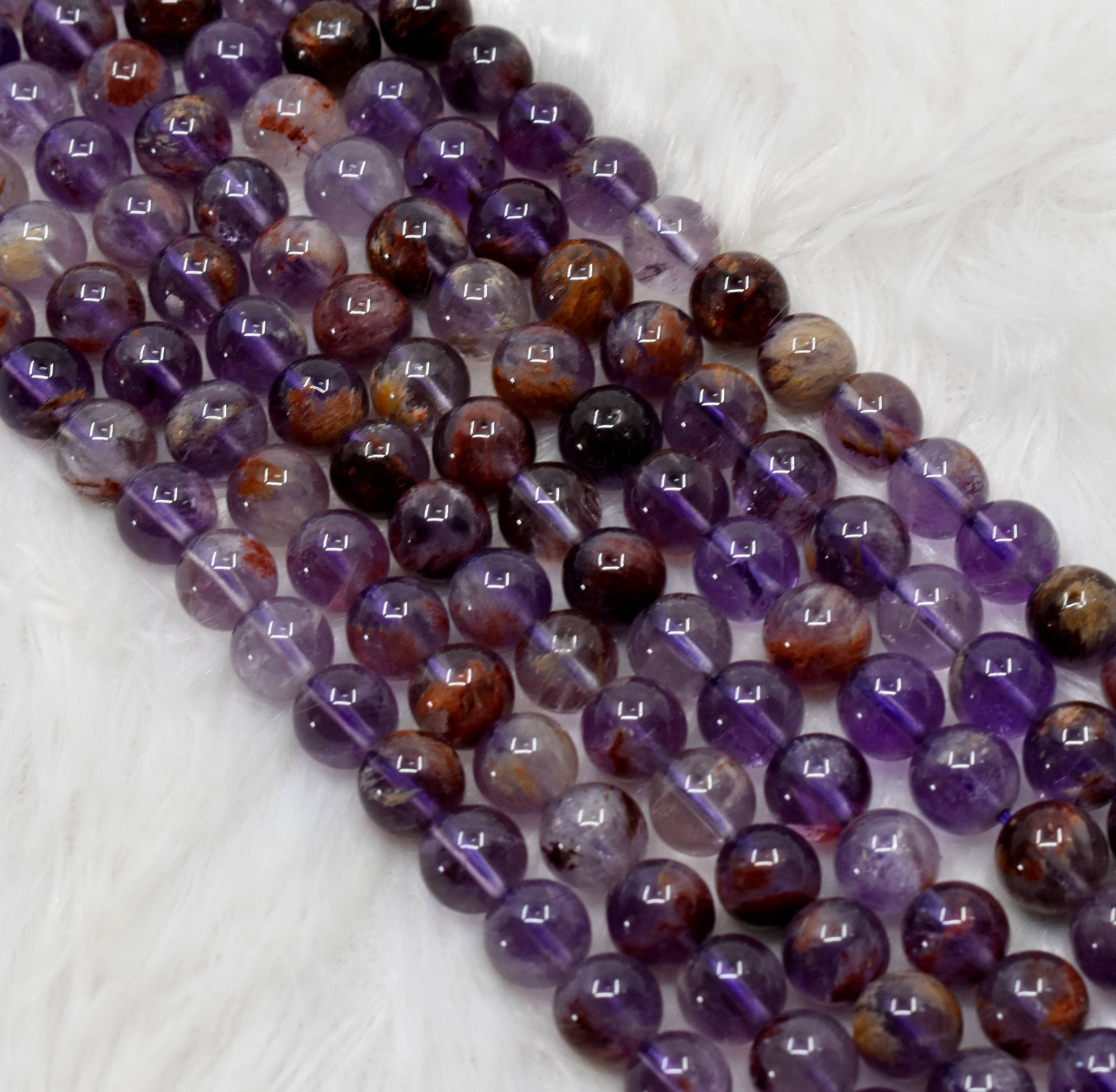 Ametrine Beads, Natural Crystal Round Beads 6mm to 10mm  DestGlow
