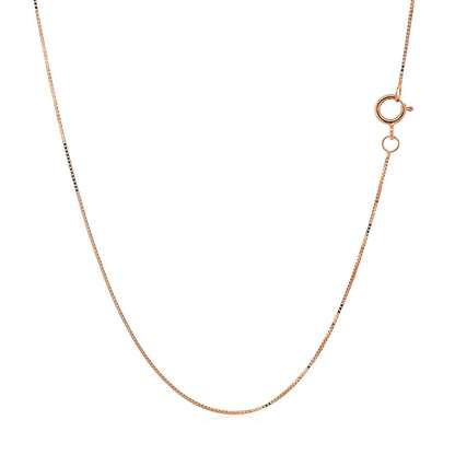 14k Rose Gold Classic Box Chain 0.45mm by Bids.com
