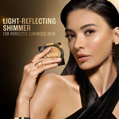 Lakme Glitterati Marble Highlighter - Gold Goddess