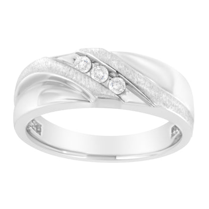 10K White Gold 1/10 Cttw Diamond Men&
