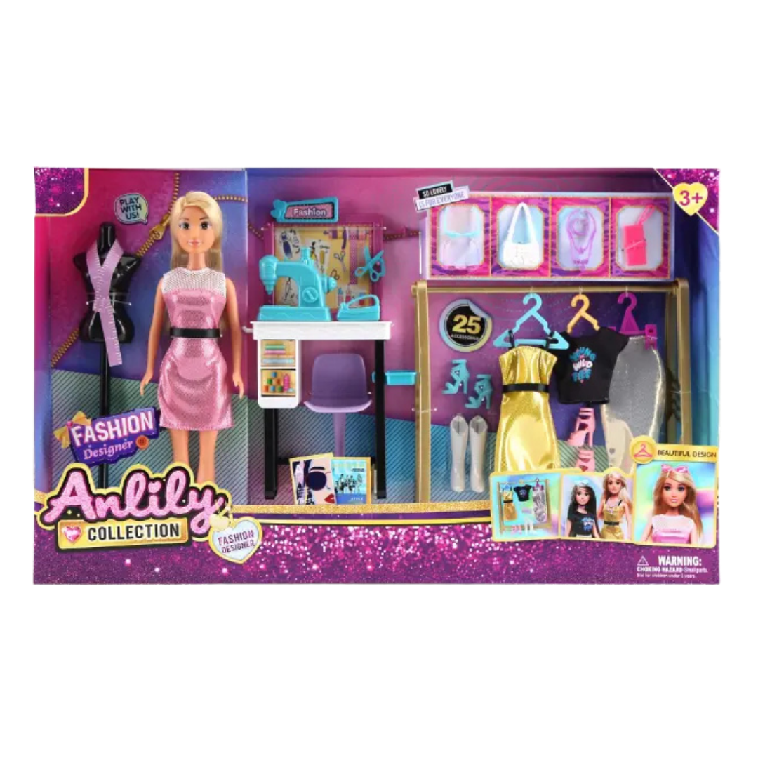 Anlily Collection Fashion Designer Doll Playset with Sewing Machine by Farmacias Savia
