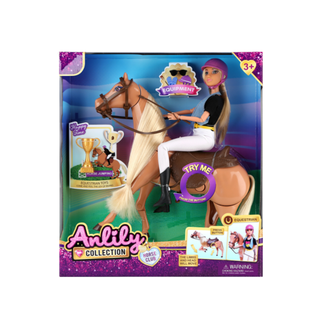 Anlily Horse Club Princess Doll with White Horse &amp; Accessories by Farmacias Savia
