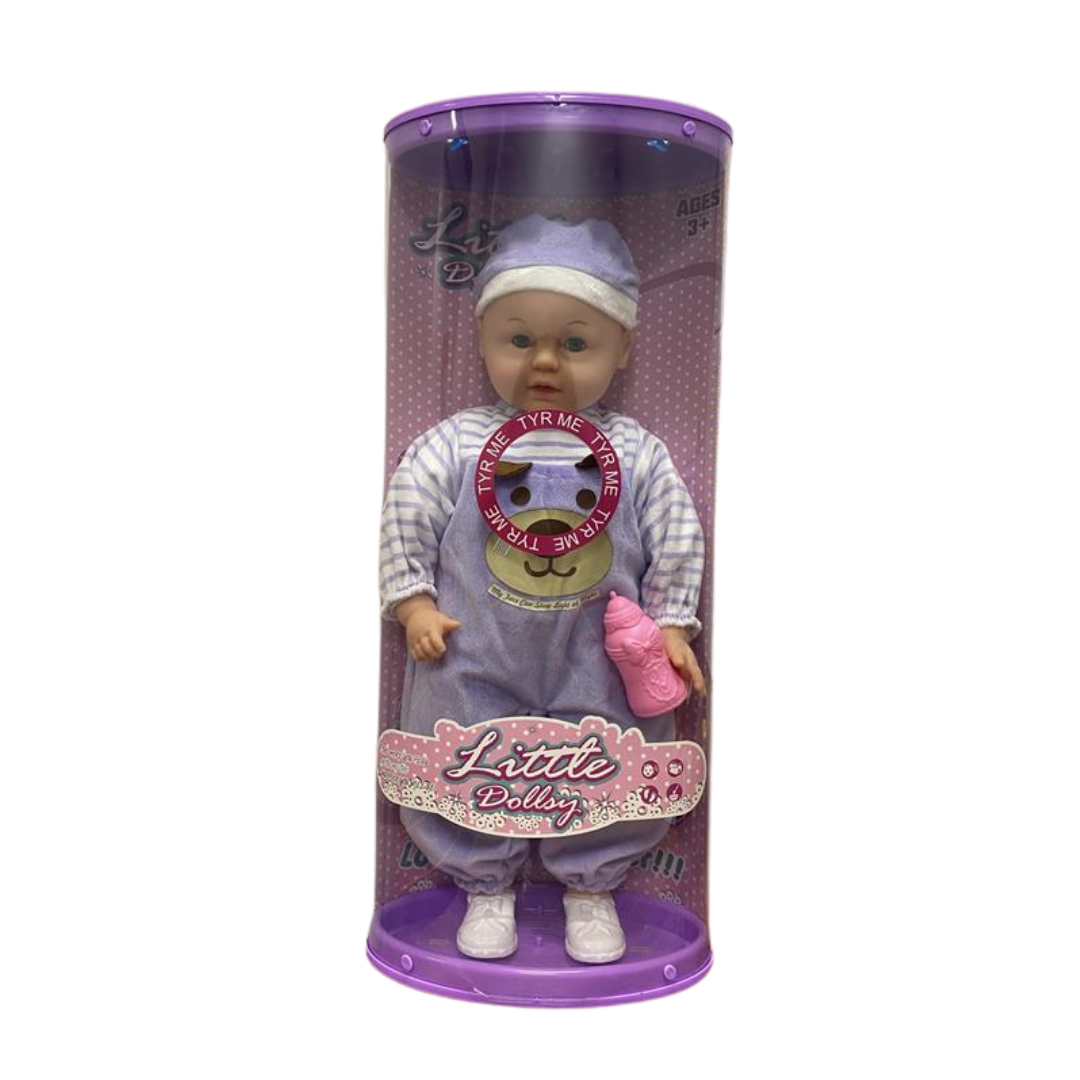 Little Dollsy Baby Doll with Glow-in-the-Dark Face (Blue Bear) by Farmacias Savia