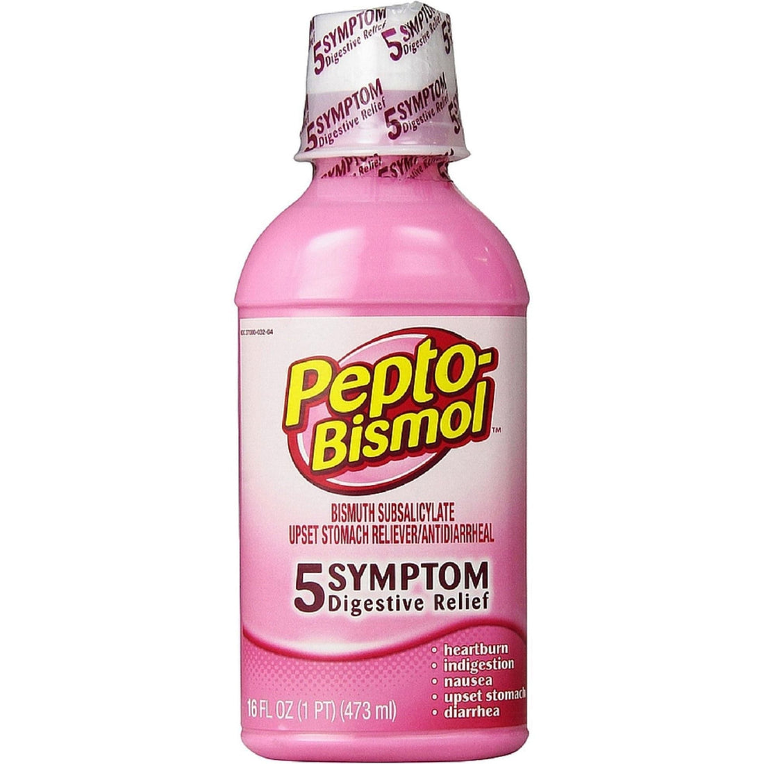 Pepto Bismol Original Liquid 5 Symptom Medicine - Including Upset Stomach &amp; Diarrhea Relief, 16 Oz 
