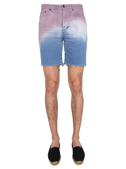 Saint Laurent Men Degraded Print Bermuda by Luosophy