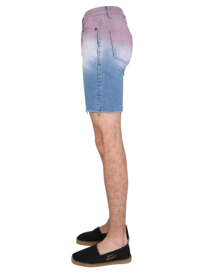 Saint Laurent Men Degraded Print Bermuda