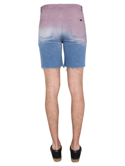Saint Laurent Men Degraded Print Bermuda by Luosophy