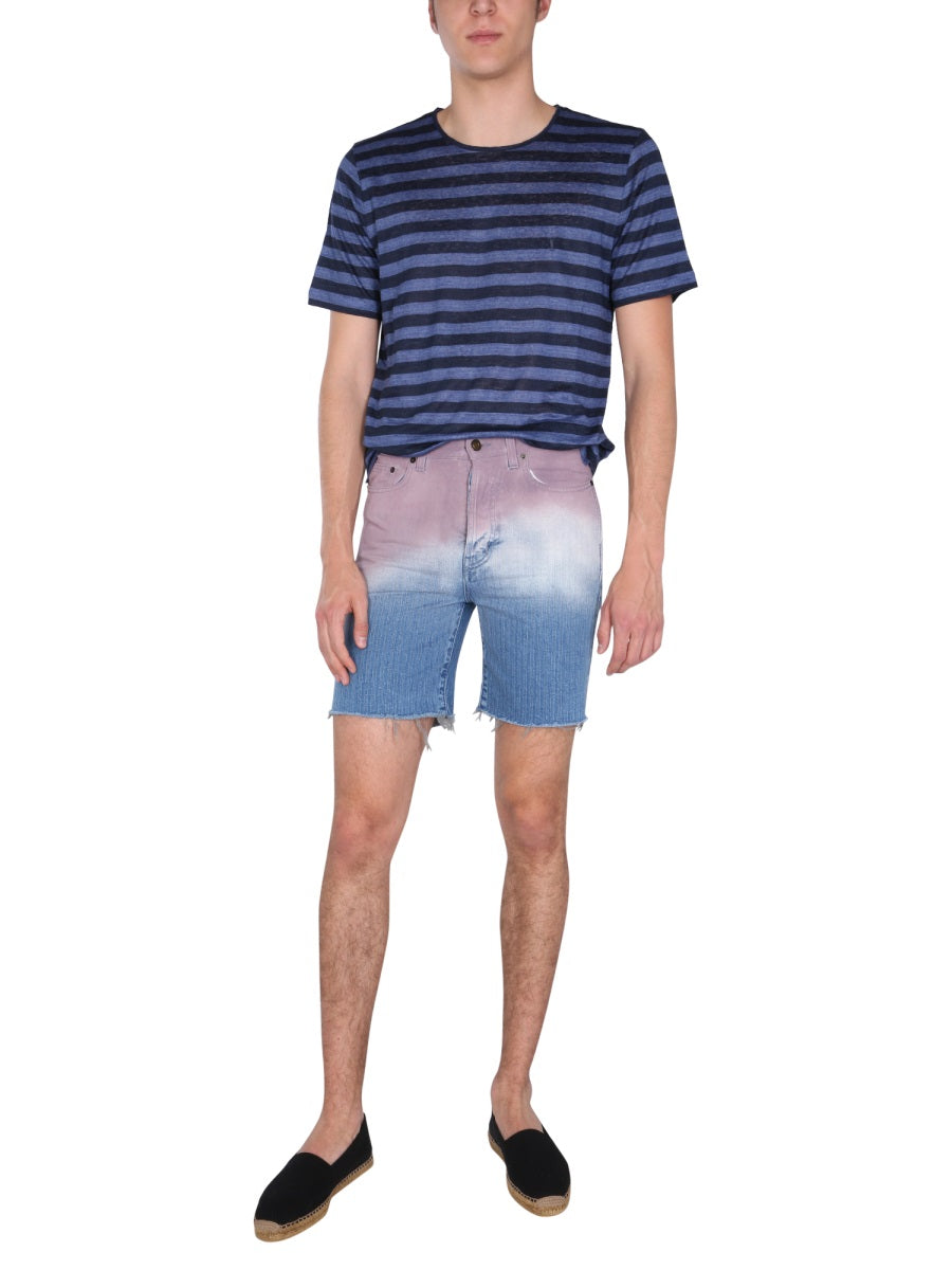 Saint Laurent Men Degraded Print Bermuda by Luosophy