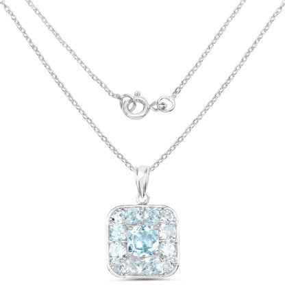 10.05 Carat Genuine Blue Topaz .925 Sterling Silver Pendant by Bids.com